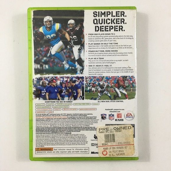 Madden NFL 11 Microsoft Xbox 360 Football Sports Online Multiplayer Video Game - Picture 3 of 3